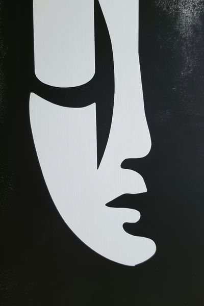 Abstract Face Silhouette Poster.