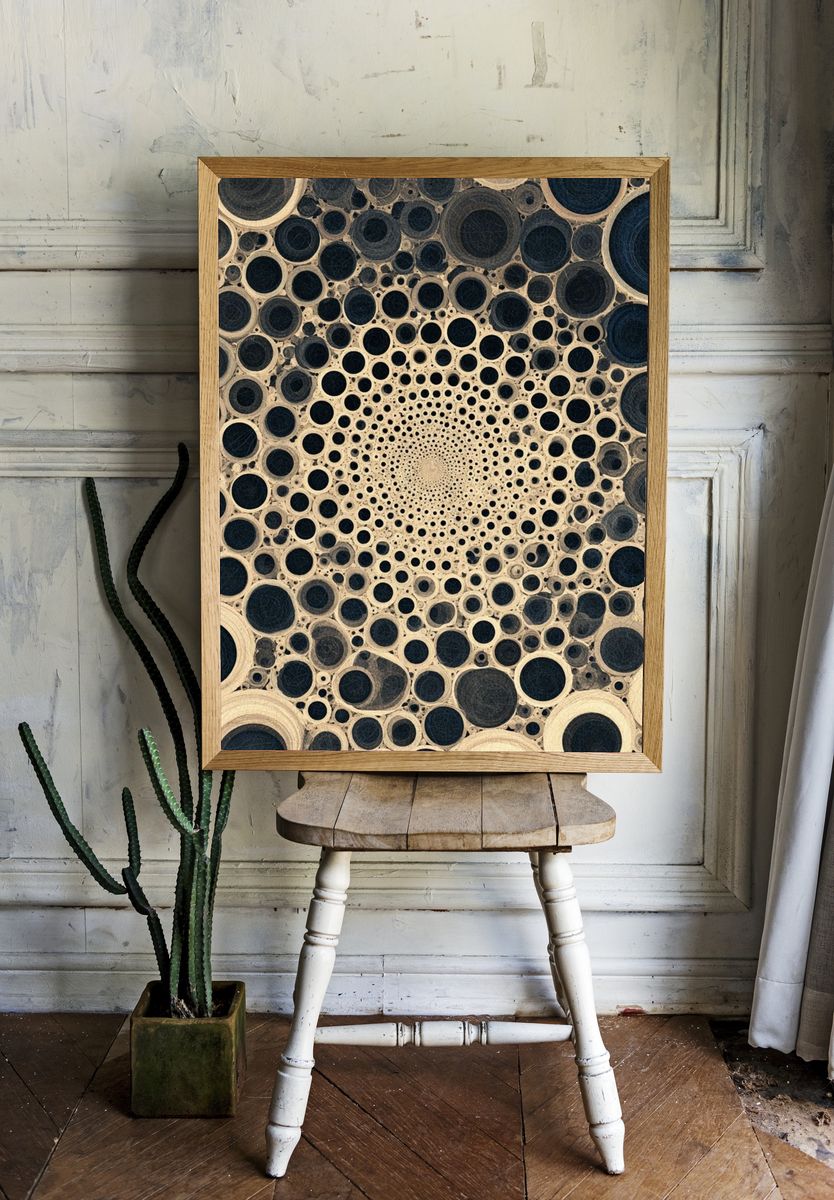 Concentric Circles Abstract Poster. room preview