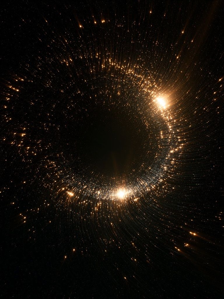 Golden Cosmic Spiral Poster. poster detail