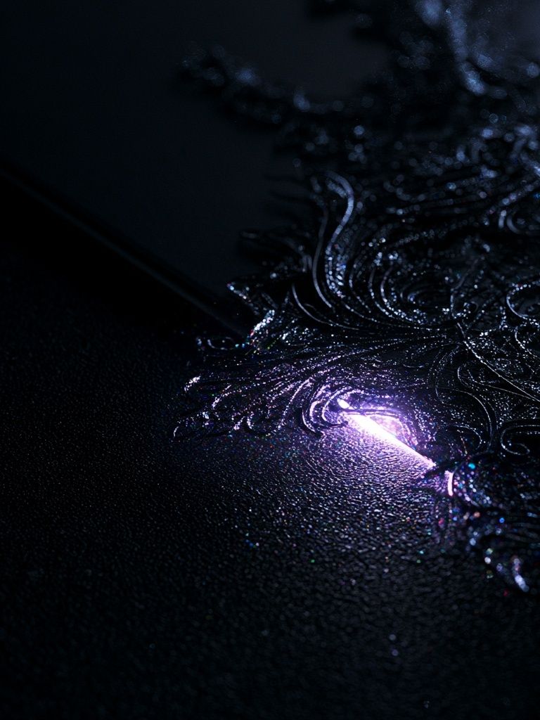 Dark Ornamental Glow Abstract Poster. poster detail