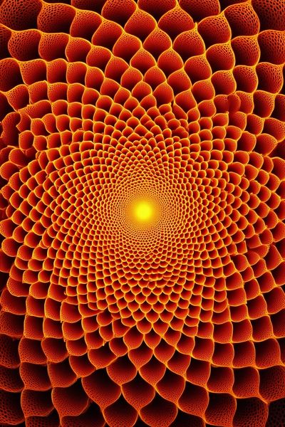Radiant Orange Spiral Abstract Poster. poster print