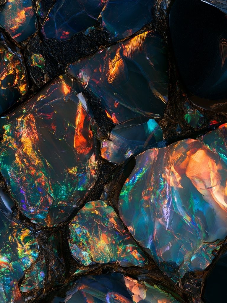 Iridescent Crystal Abstract Poster. poster — abstract art