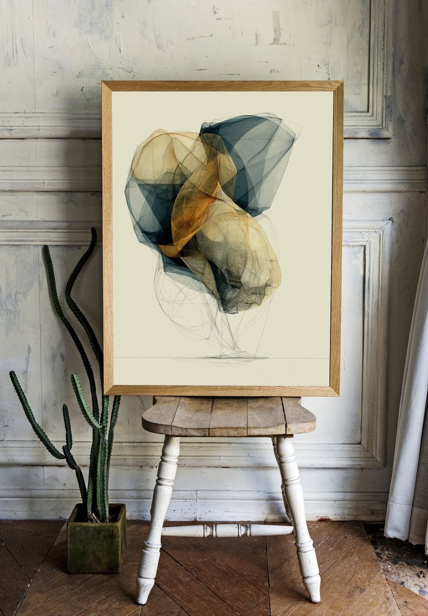 Abstract Veil Forms Poster. — room view 1