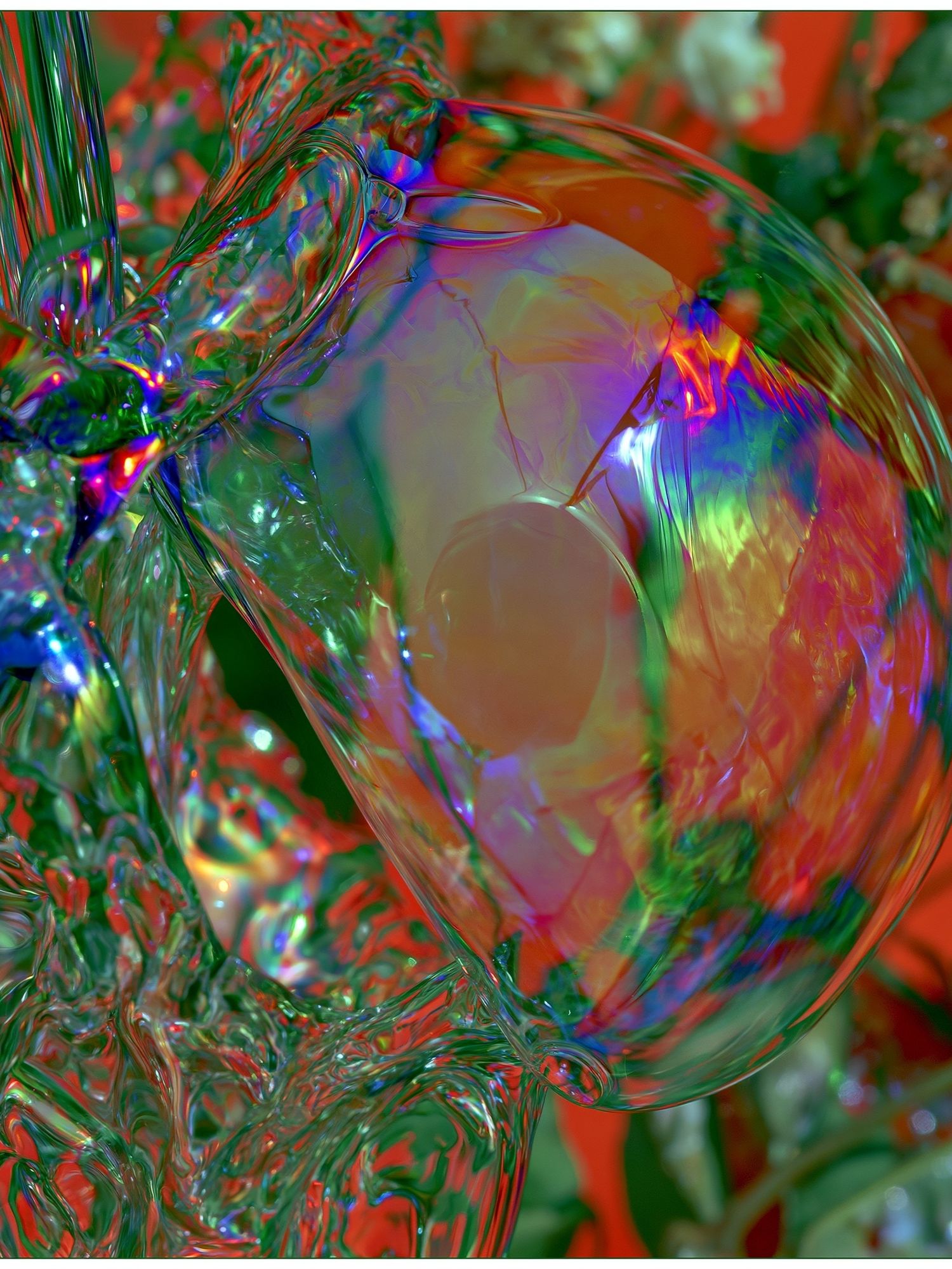 Chromatic Glass Flow Abstract Poster. poster — abstract art