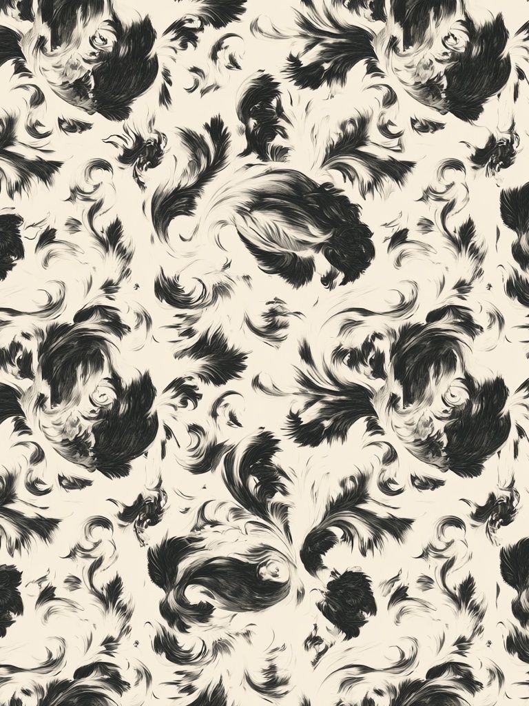 Feather Swirl Pattern Print. poster detail