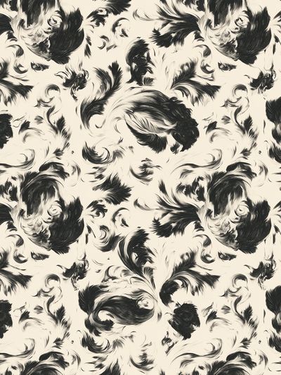 Feather Swirl Pattern Print. poster