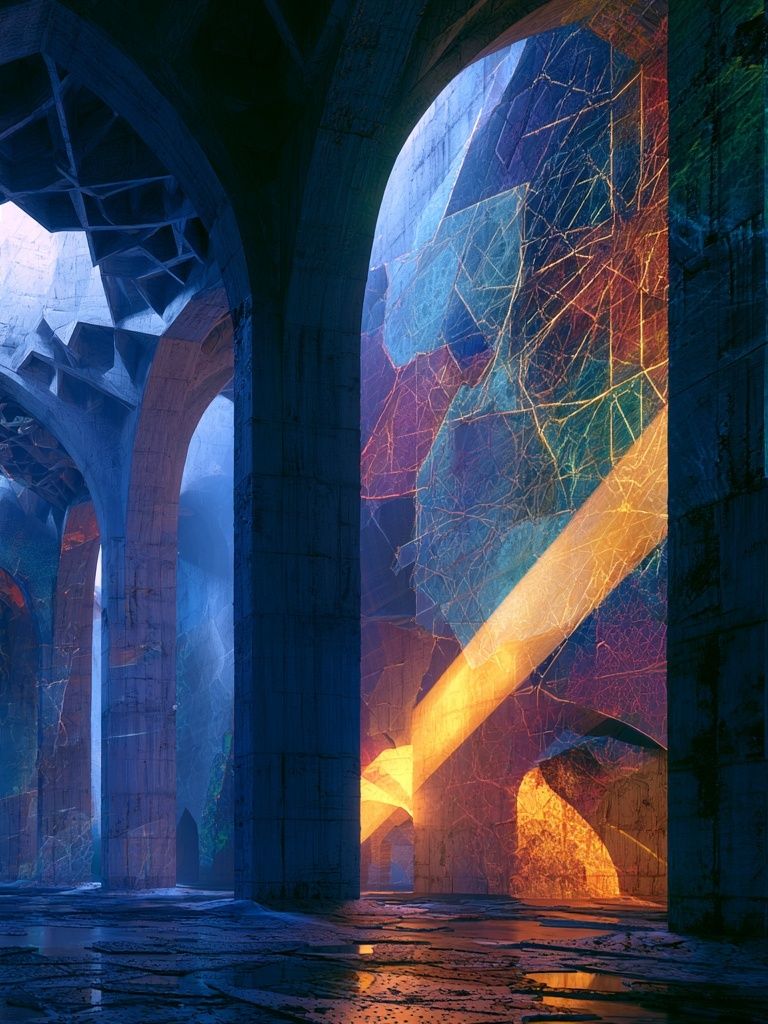 Chromatic Archway Abstract Print. poster — abstract art