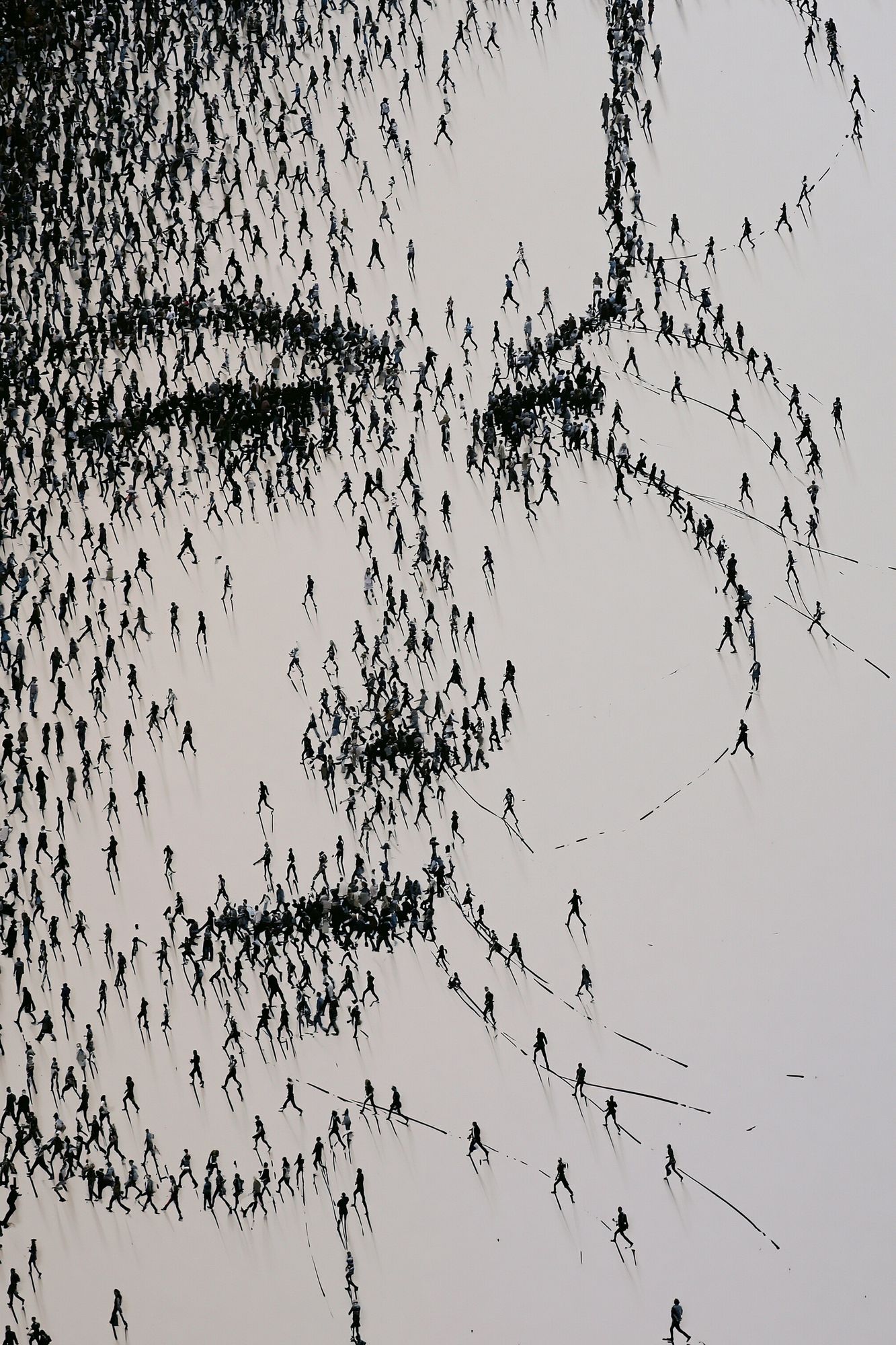 Crowd Silhouette Abstract Print. poster detail