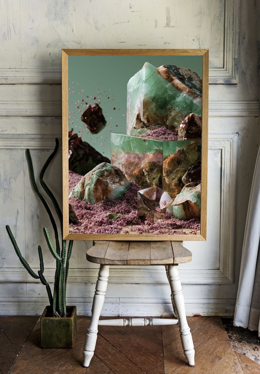 Crystal Landscape Abstract Print. — room view 1