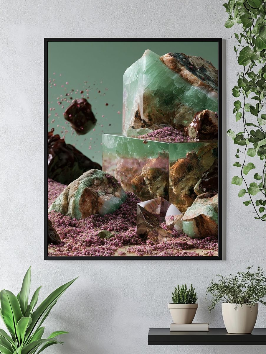 Crystal Landscape Abstract Print. — room view 4