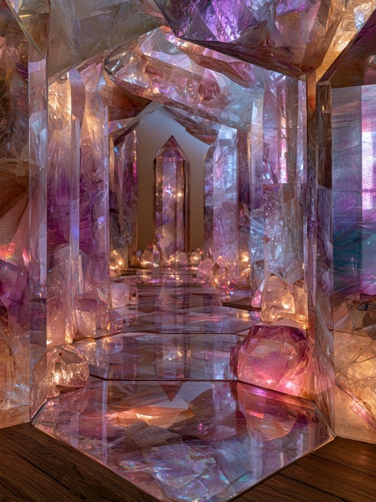 Crystal Corridor Abstract Poster. poster — abstract art