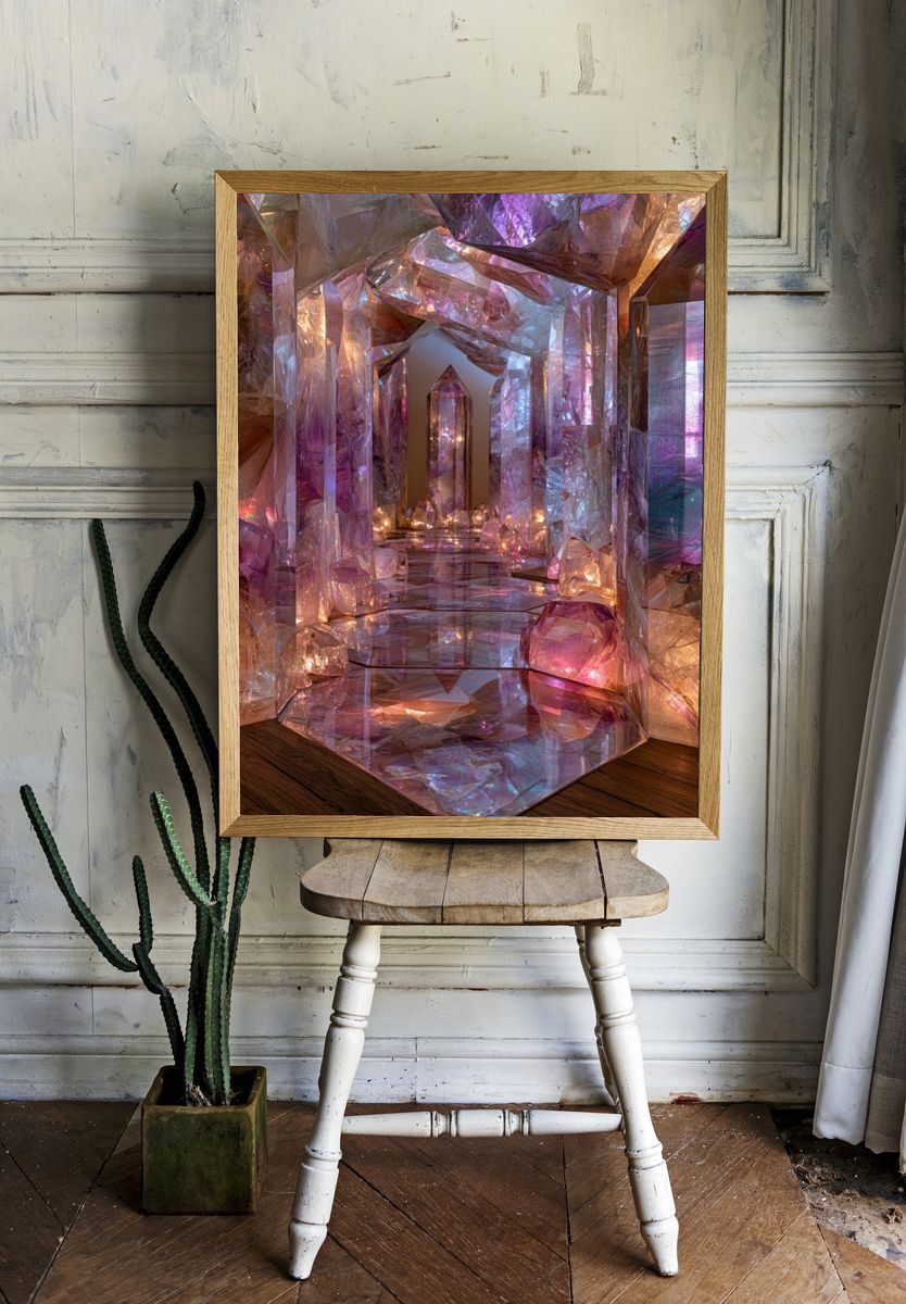 Crystal Corridor Abstract Poster. — room view 1