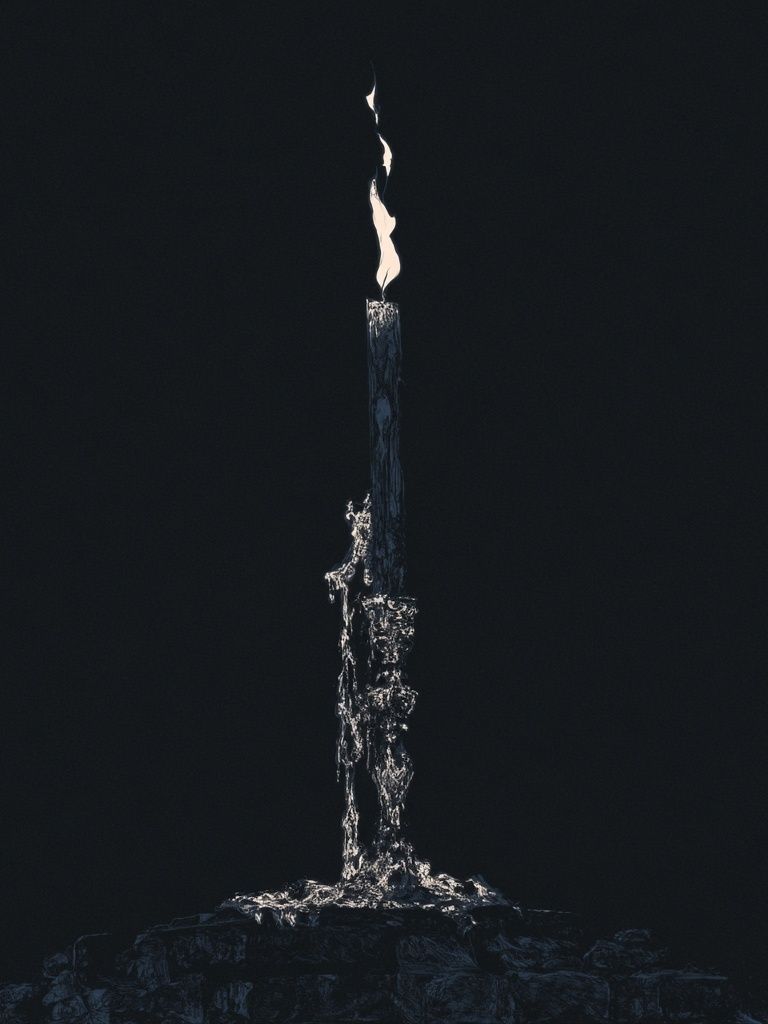 Solitary Flame Abstract Print. poster detail