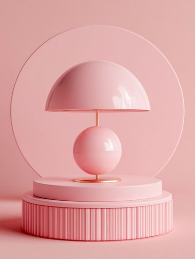 Pink Sculptural Lamp Poster.