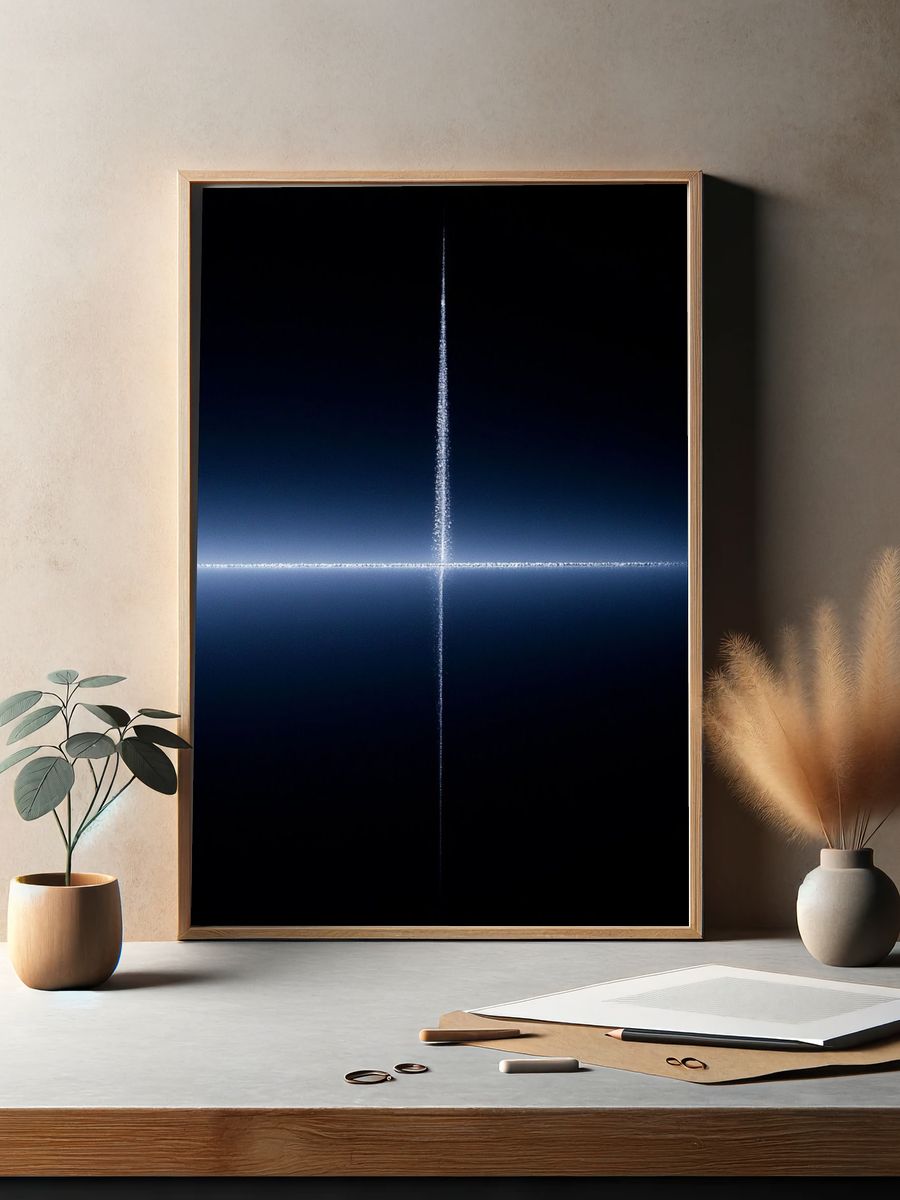 Celestial Cross Abstract Poster. — room view 2