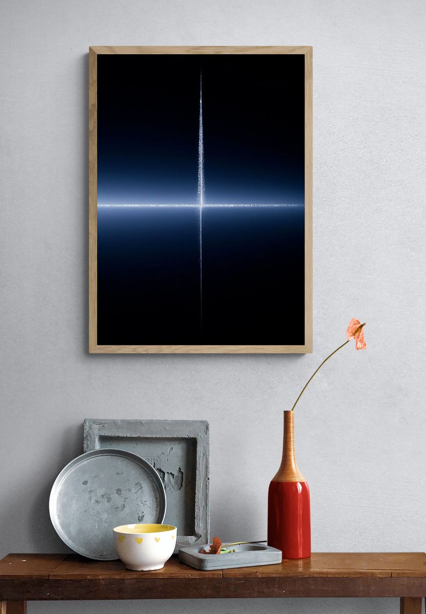 Celestial Cross Abstract Poster. — room view 3