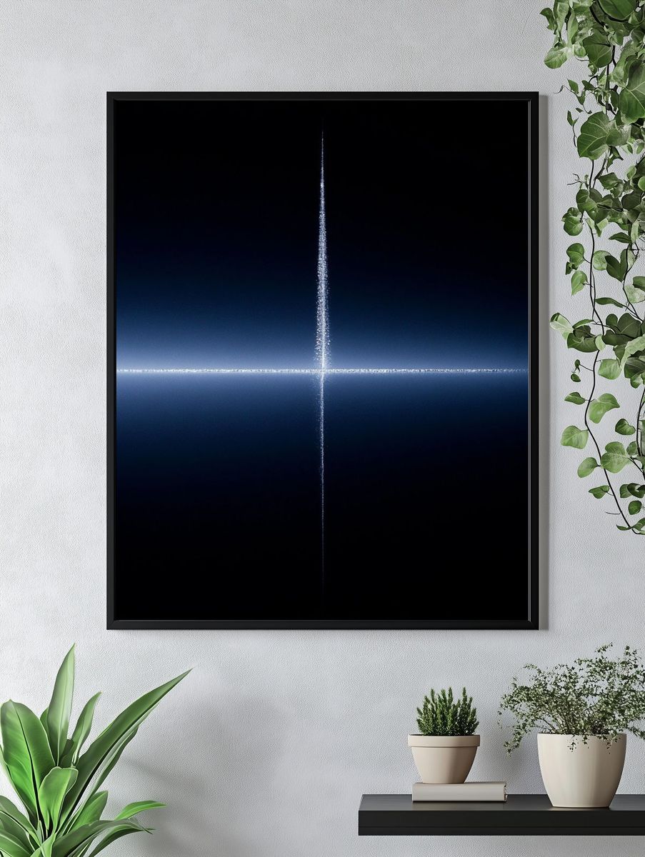 Celestial Cross Abstract Poster. — room view 4