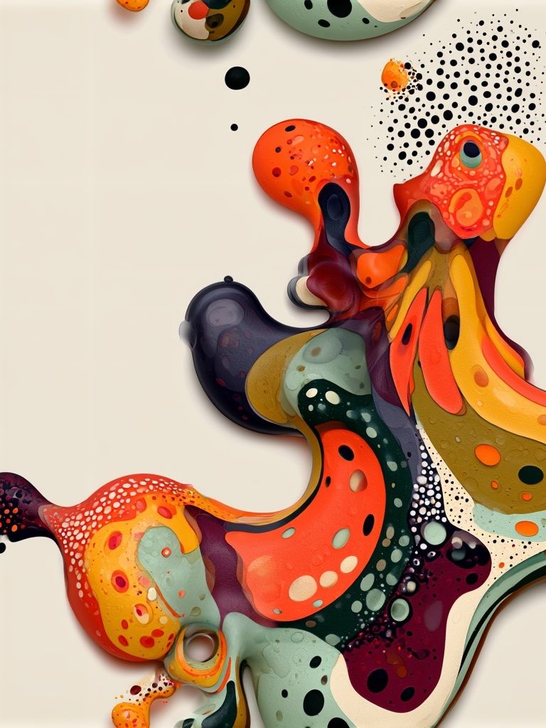 Colorful Organic Abstract Poster. poster detail