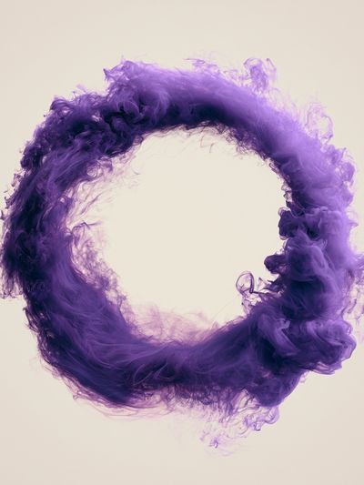 Purple Smoke Circle Abstract Poster. poster