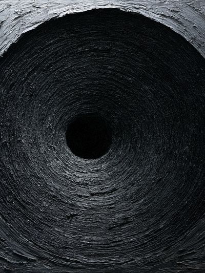 Black Spiral Texture Abstract Poster.