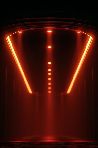 Neon Tunnel Abstract Print. poster