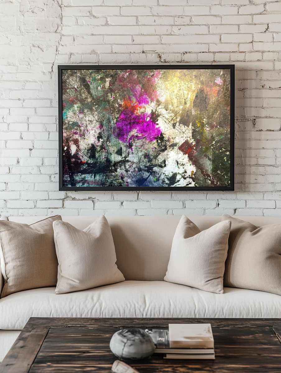 Vibrant Abstract Texture Poster room preview