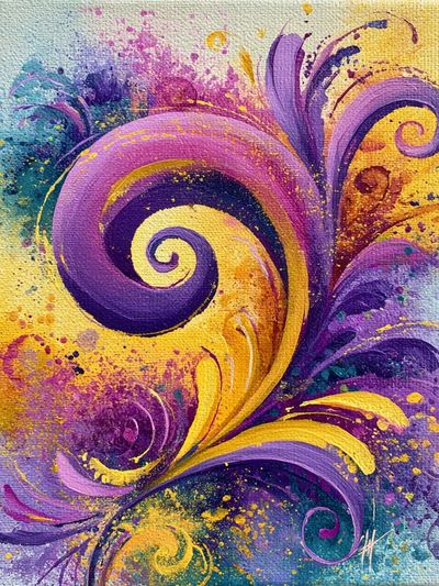 Purple Swirl Abstract Poster. poster