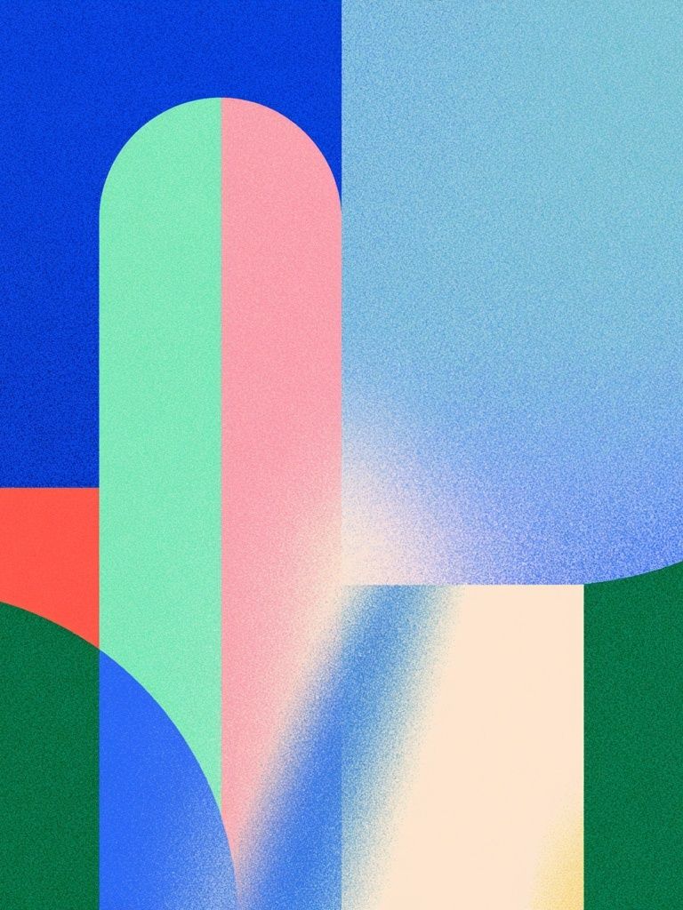 Geometric Color Blocks Abstract Poster. poster detail