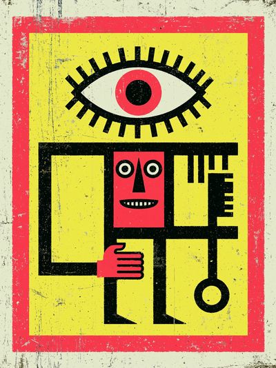 Geometric Face Abstract Poster.
