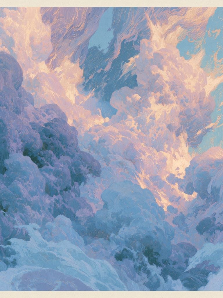 Dreamy Cloudscape Abstract Print. poster detail