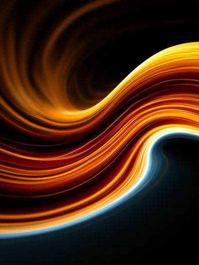 Golden Flow Abstract Poster.