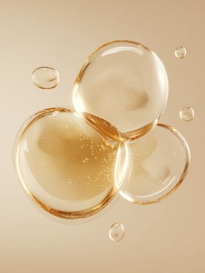 Golden Glass Orbs Abstract Poster. poster print