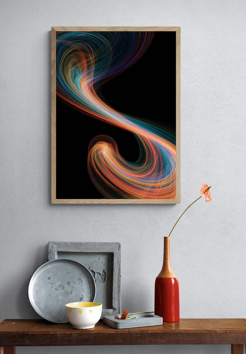 Chromatic Flow Abstract Poster. — room view 3