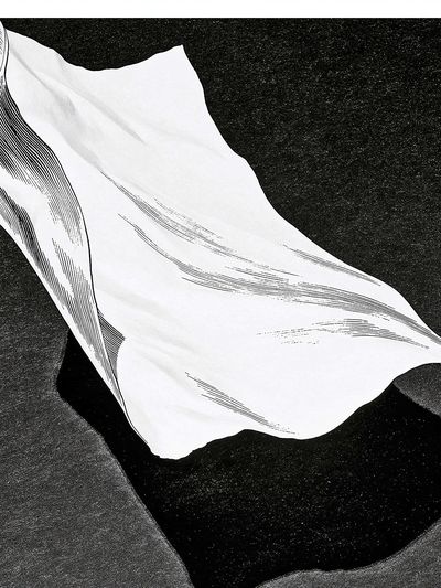 Monochrome Shell Abstract Print. poster