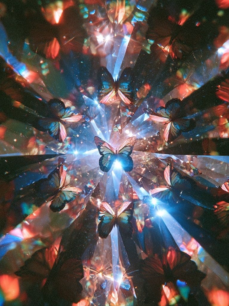 Butterfly Prism Abstract Poster. poster detail