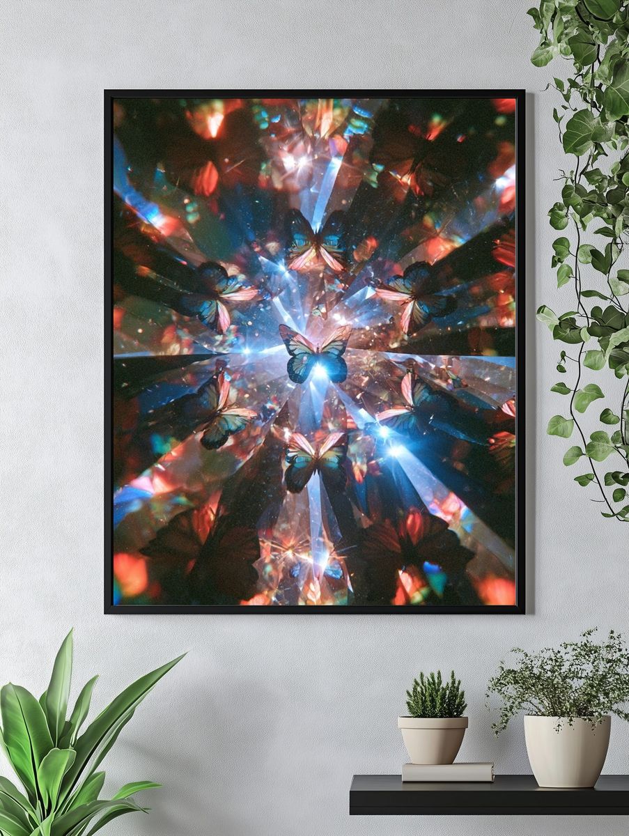 Butterfly Prism Abstract Poster. — room view 4