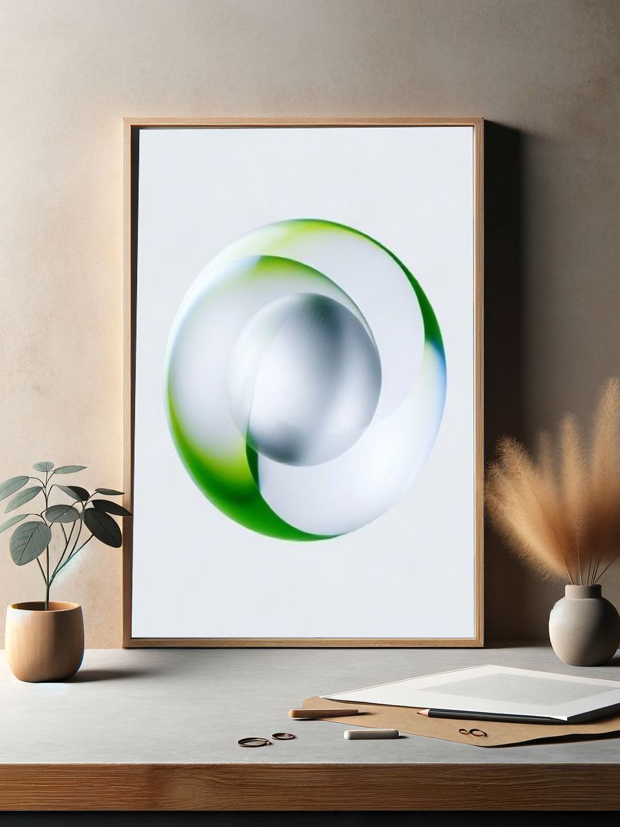 Green Orbital Abstract Poster. — room view 2