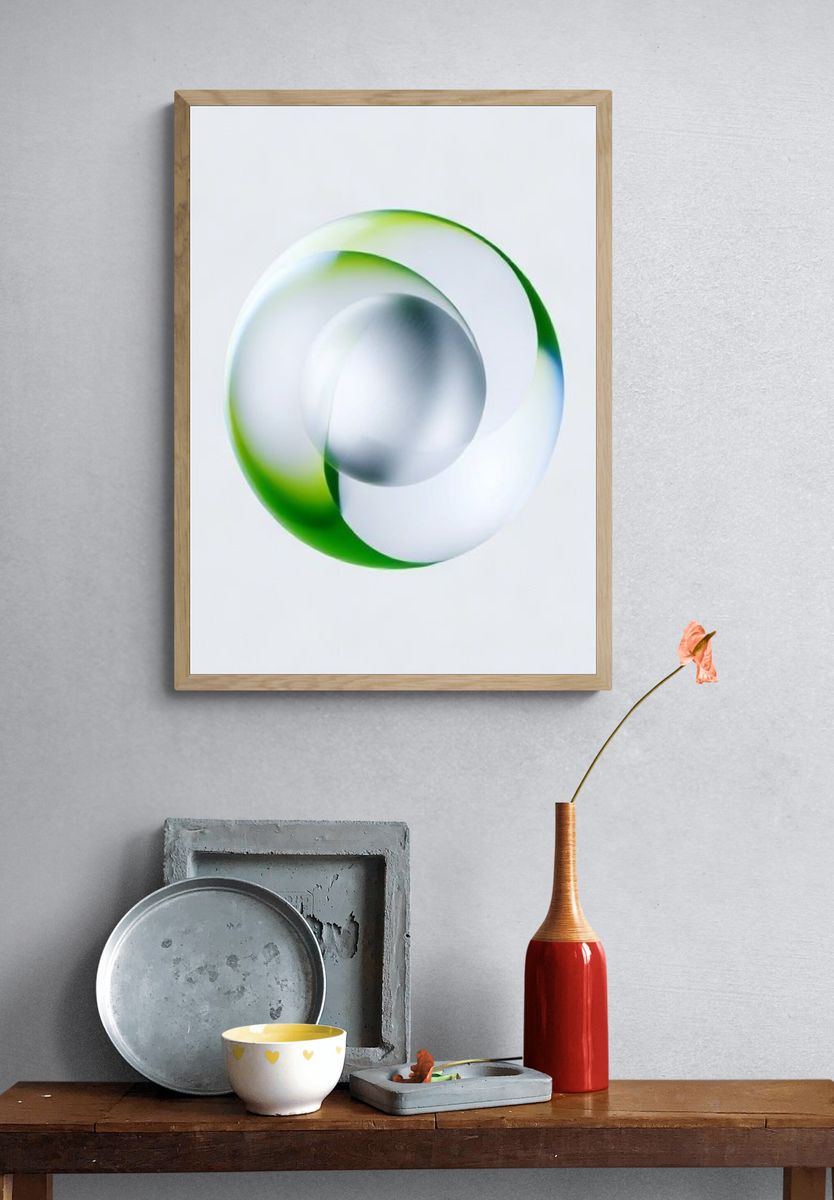 Green Orbital Abstract Poster. — room view 3