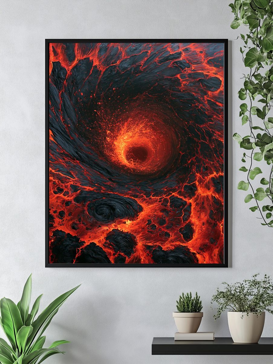 Molten Vortex Abstract Poster. — room view 4