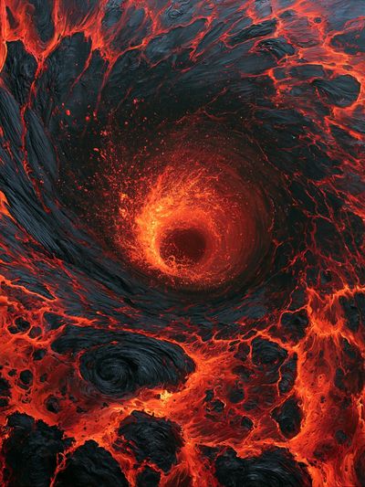 Molten Vortex Abstract Poster. poster