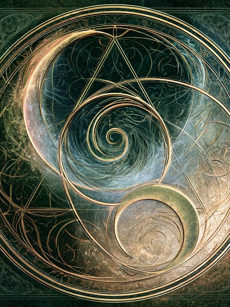 Celestial Spiral Abstract Poster. poster — abstract art