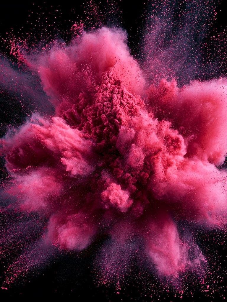 Pink Powder Burst Abstract Poster. poster detail