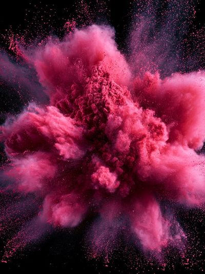 Pink Powder Burst Abstract Poster. poster