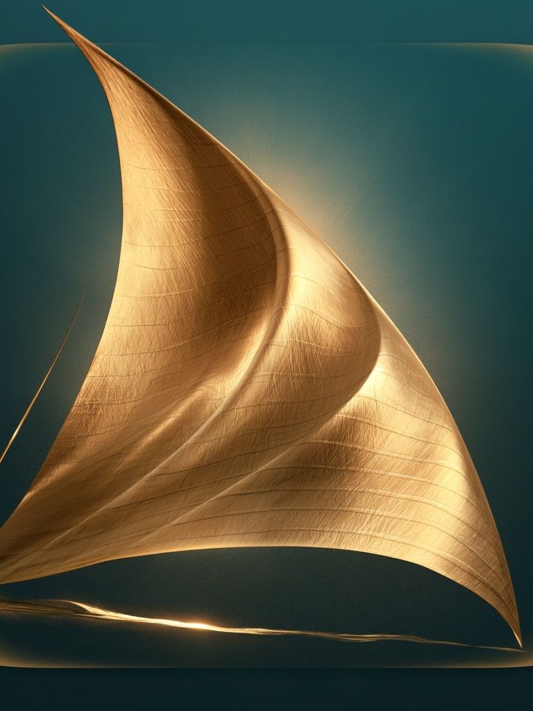 Golden Sail Abstract Print. poster — abstract art