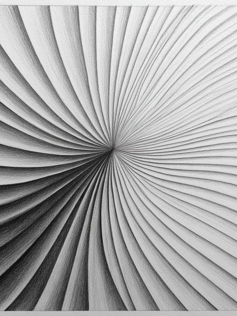 Monochrome Spiral Abstract Poster. poster detail