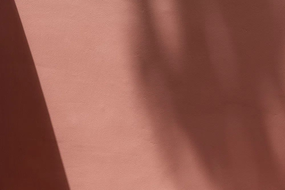 Blank pink wall with shadows. poster detail