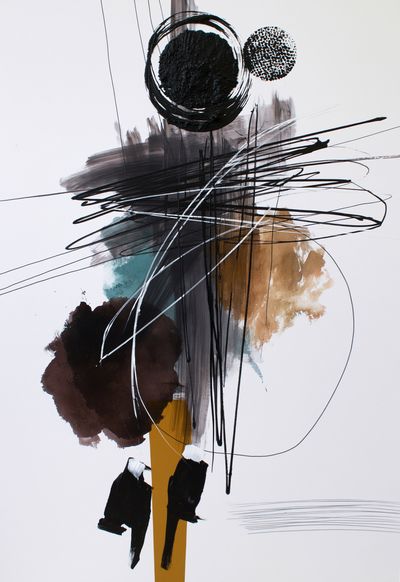Monochrome Gesture Abstract Poster. poster print