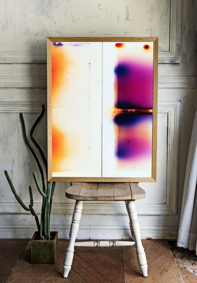 Neon Gradient Abstract Poster room preview