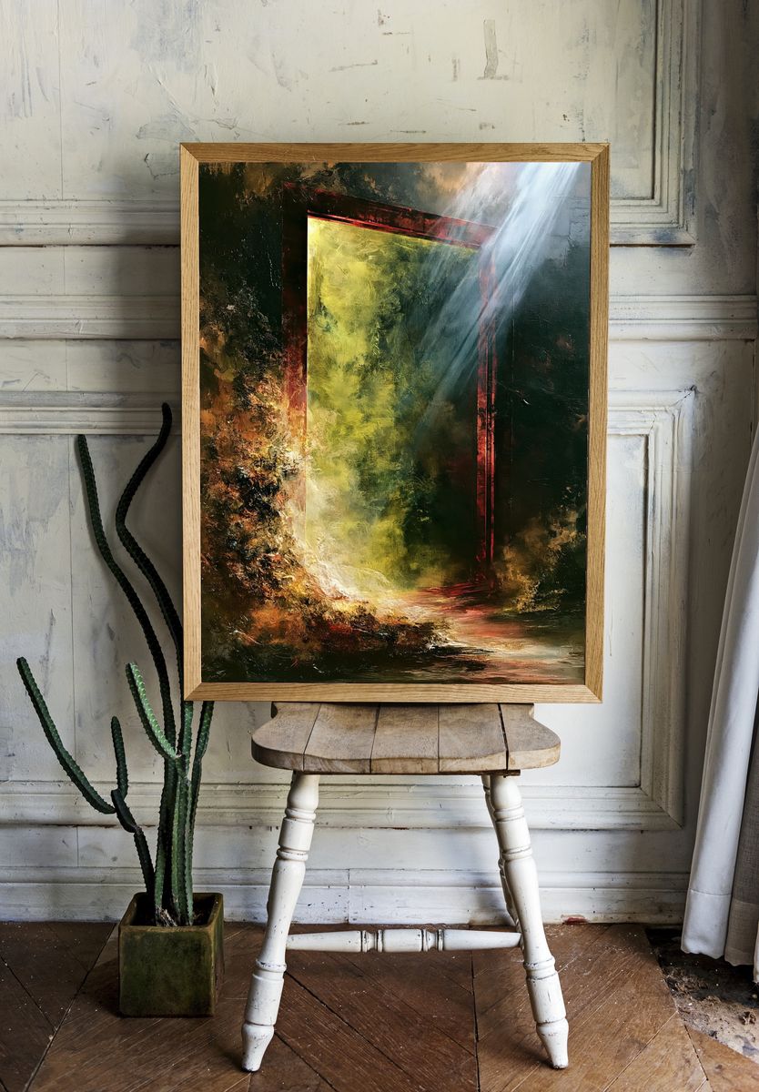 Radiant Portal Abstract Print. — room view 1