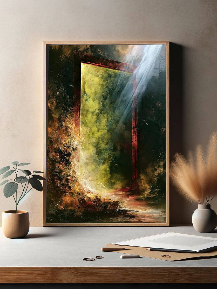Radiant Portal Abstract Print. — room view 2